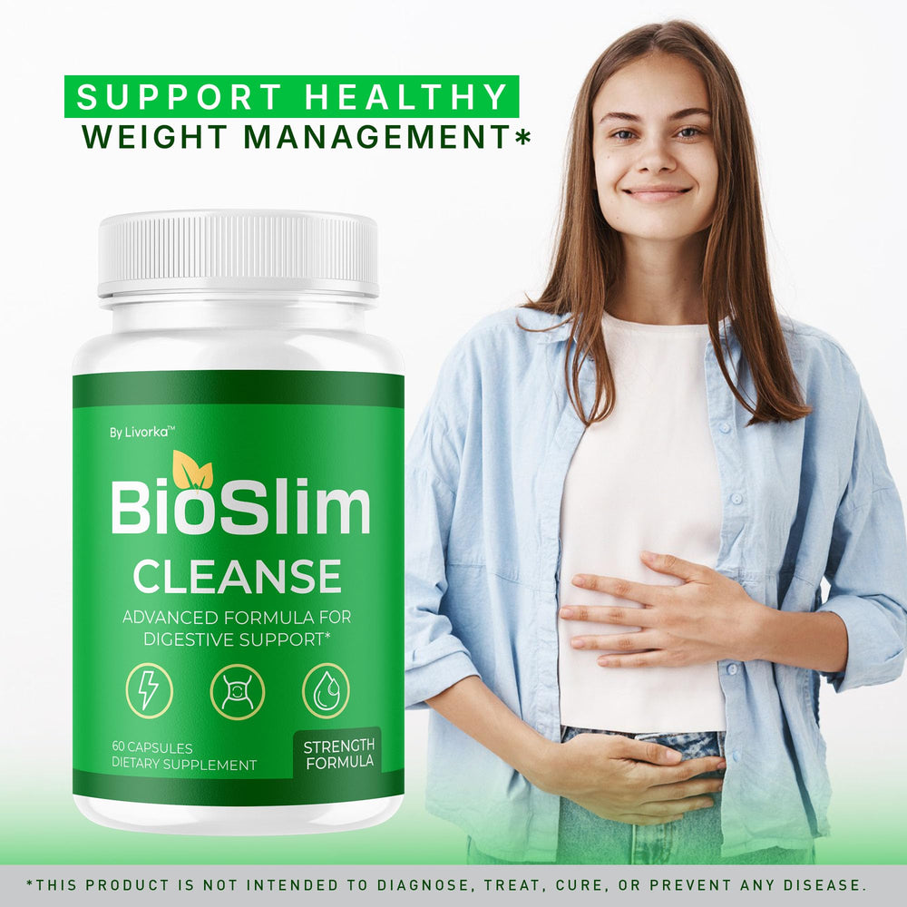 LIVORKA BioSlim Cleanse capsules close-up reveals natural strength in each tablet.