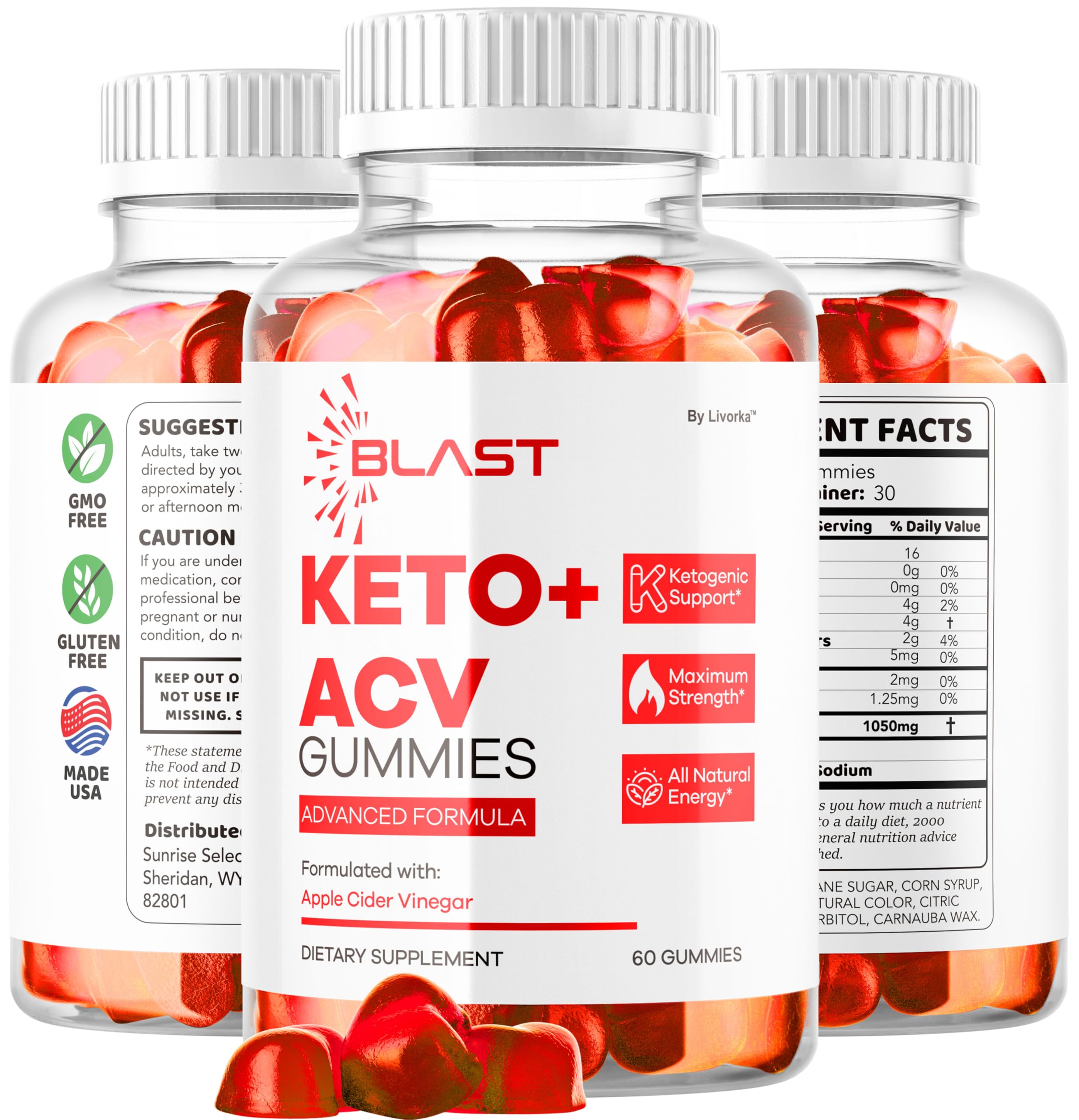 LIVORKA Blast Keto ACV Gummies digestion-friendly scene at home