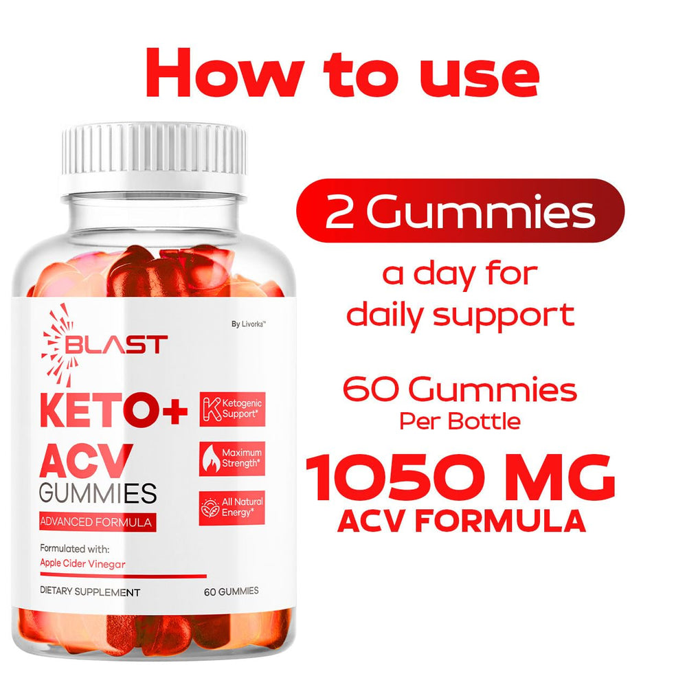 LIVORKA Blast Keto ACV Gummies ingredients label highlighting natural formula
