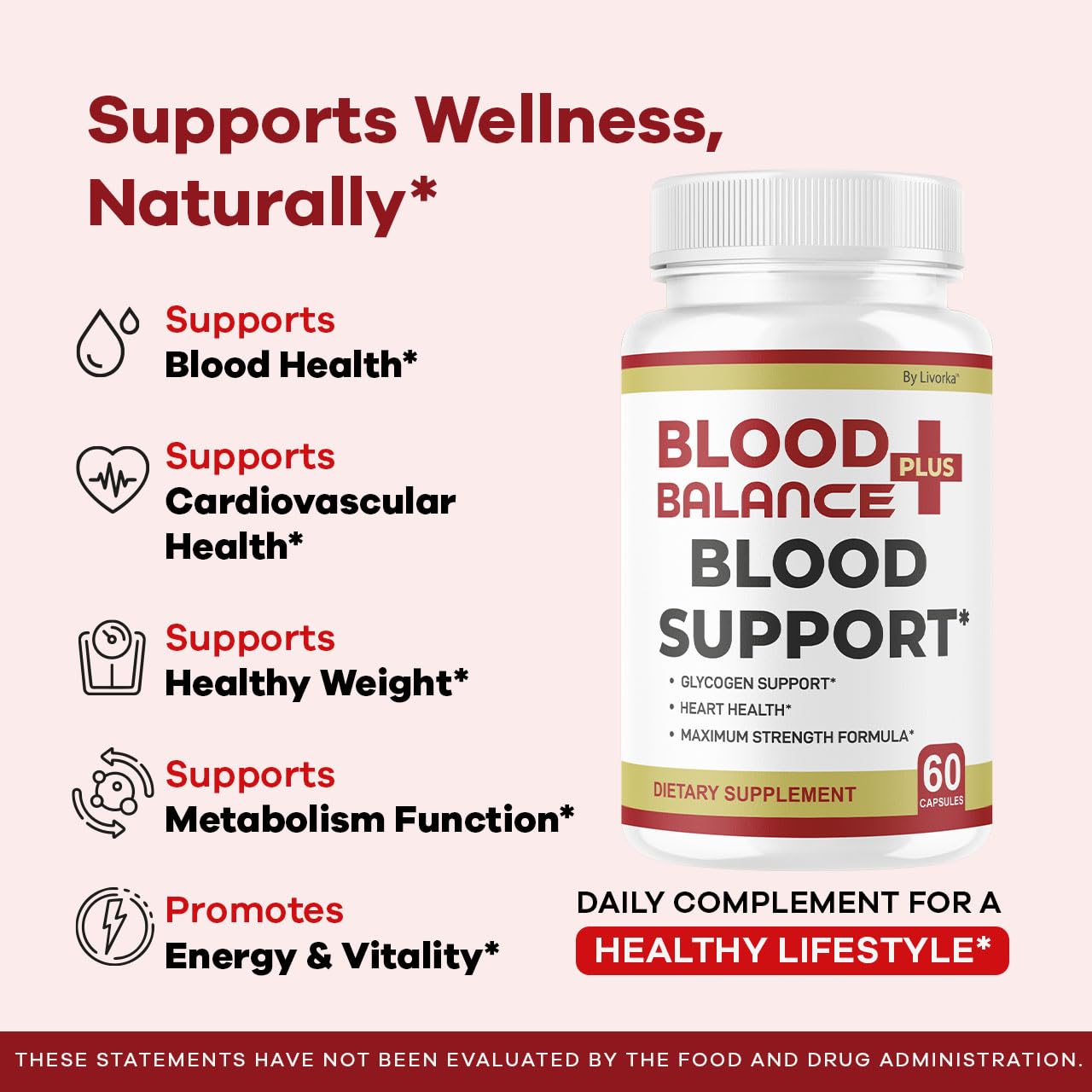 Close-up of BloodBalance Plus capsules showing easy daily intake