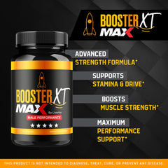 Livorka BoosterXT bottle label close-up highlighting MAX strength design