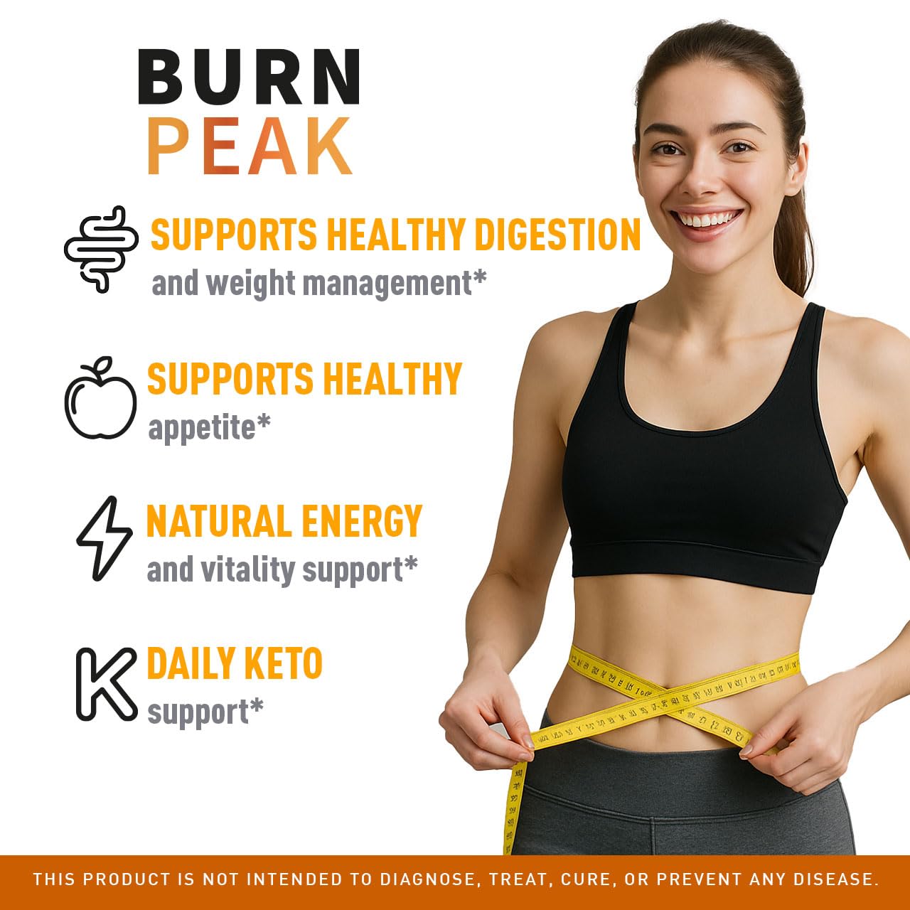 LIVORKA Burn Peak capsules closeup highlighting an easy daily two-capsule routine.