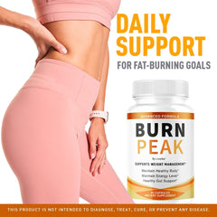 LIVORKA Burn Peak label graphic emphasizes the all-natural formula.