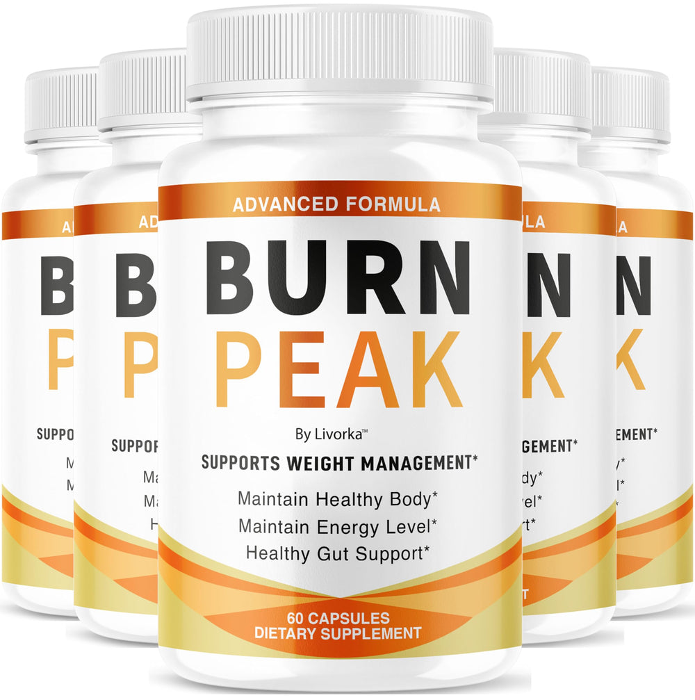LIVORKA BurnPeak capsules bottle front view highlights natural formula for daily wellness