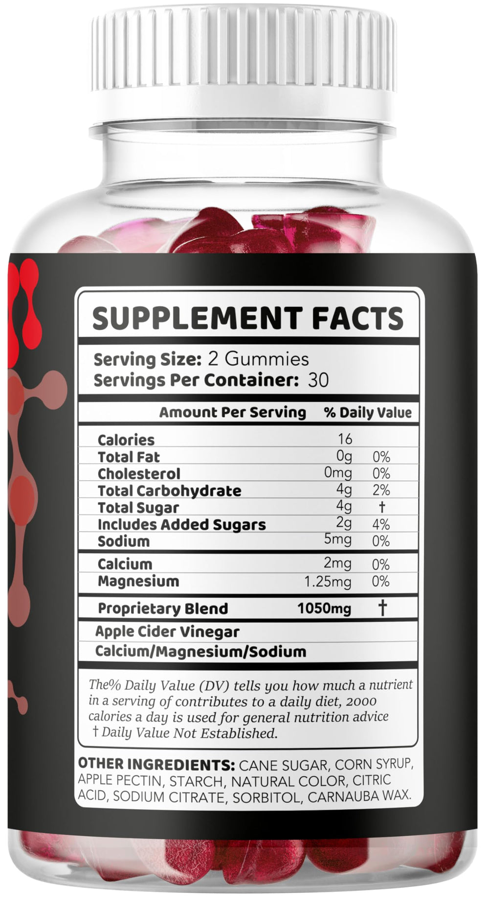 LIVORKA CoreSpark Gummies nutrition panel indicating vitamin support