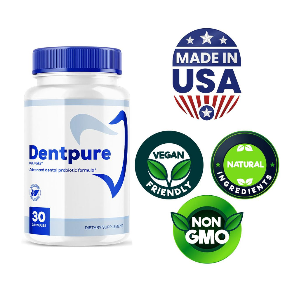 LIVORKA Dentpure outer packaging emphasizing all-natural dental probiotic.