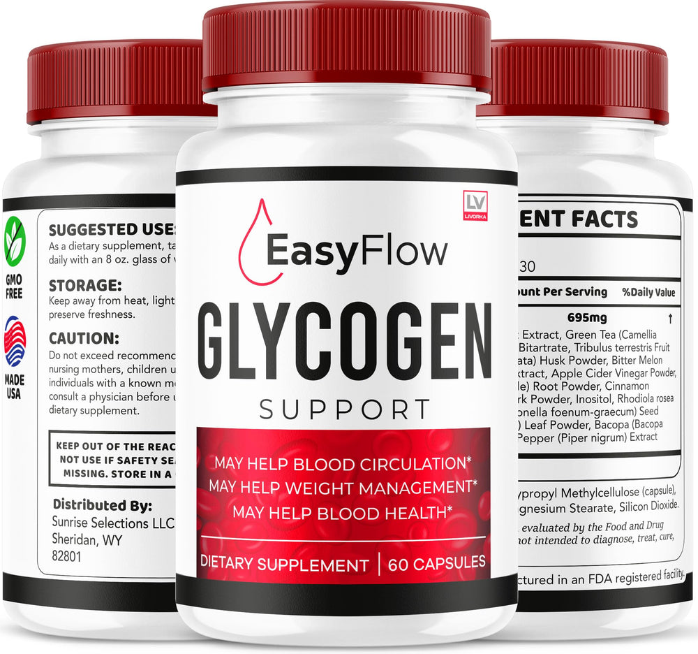 LIVORKA Easy Flow Glycogen bottle resting in a tidy cabinet