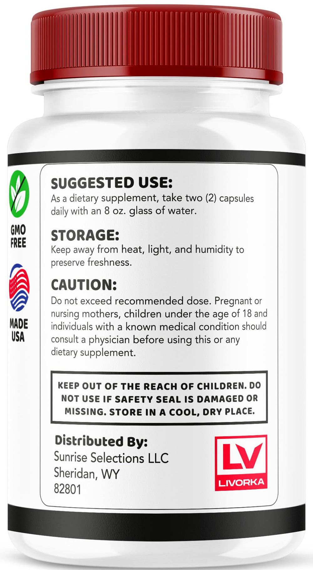 LIVORKA Easy Flow Glycogen vegan non-GMO badge close-up