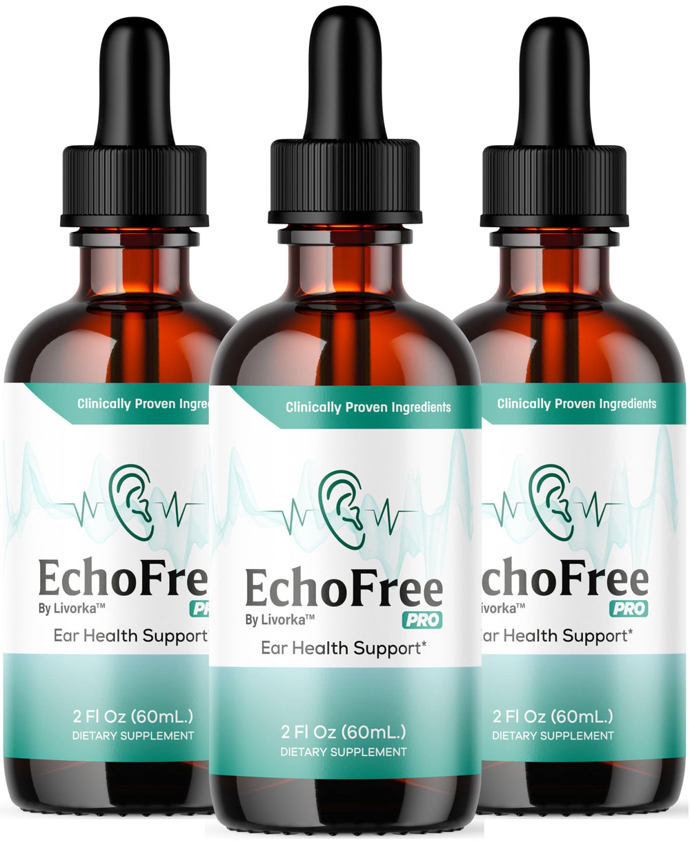 LIVORKA Echo Free Drops bottle front view for daily ear wellness