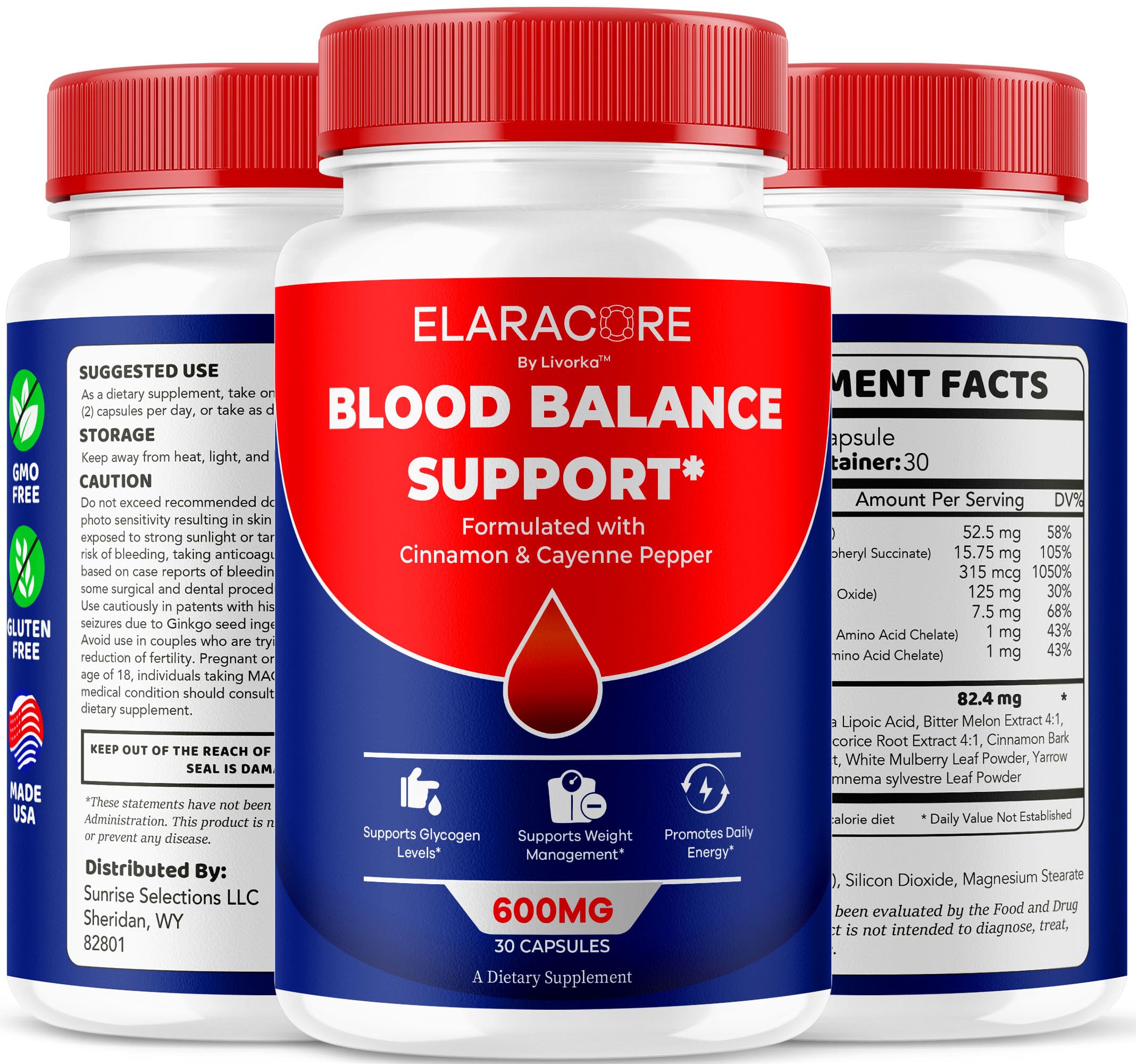 LIVORKA Elaracore glycogen multivitamin logo reinforces brand identity