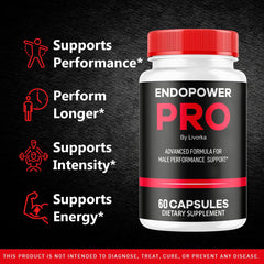 LIVORKA Endopower Pro bottle with open cap shows two-capsule serving