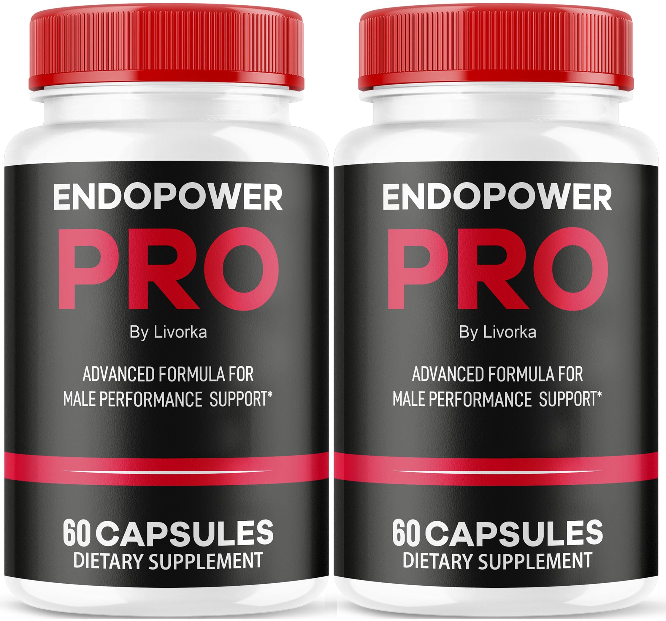 LIVORKA Endopower Pro pills bottle ready for daily use with clear labeling.