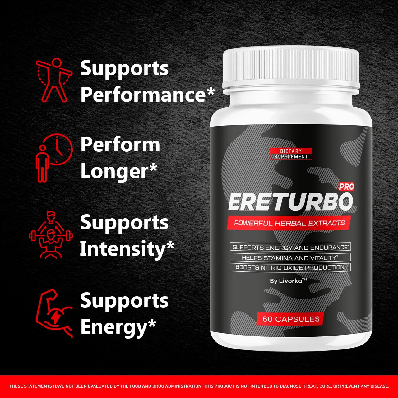 LIVORKA Ereturbo Pro capsules close-up for convenient daily use.