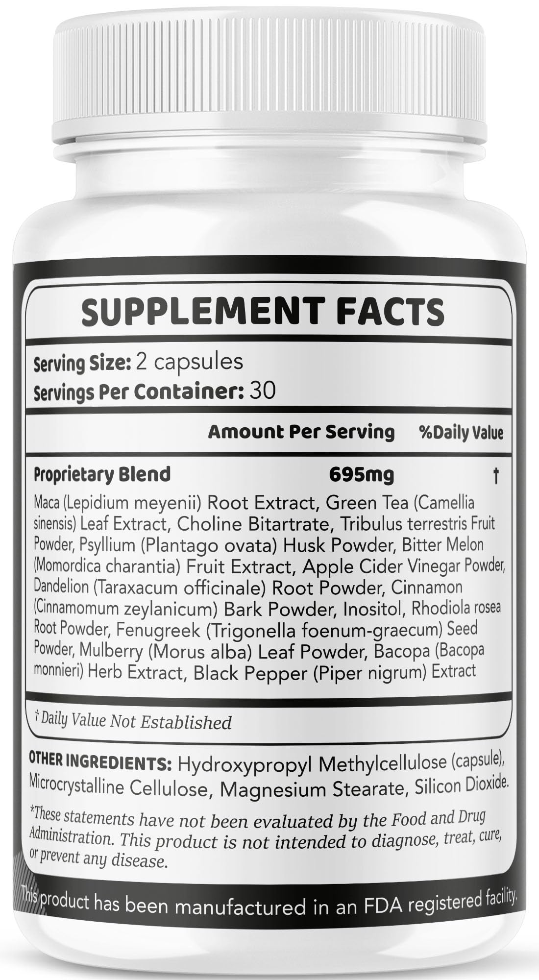 LIVORKA Ereturbo Pro ingredient list visual for natural components.
