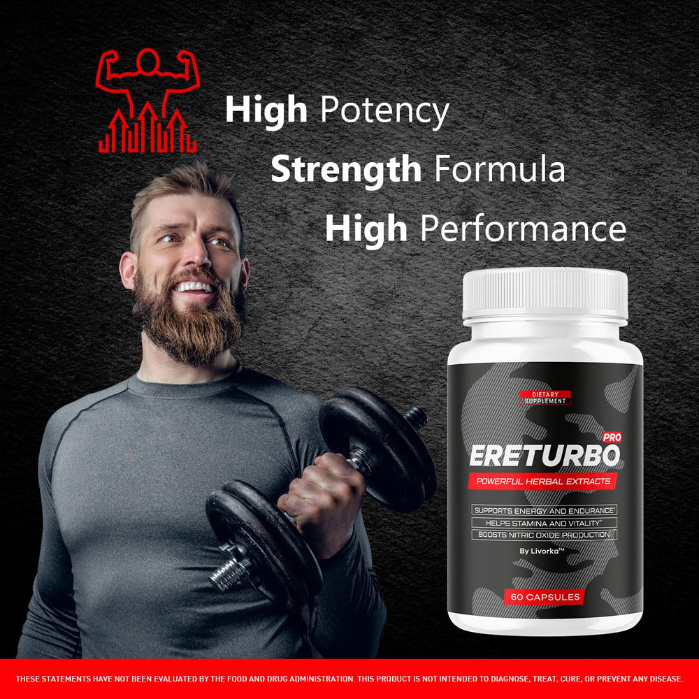 LIVORKA Ereturbo Pro label design highlighting US GMP quality.