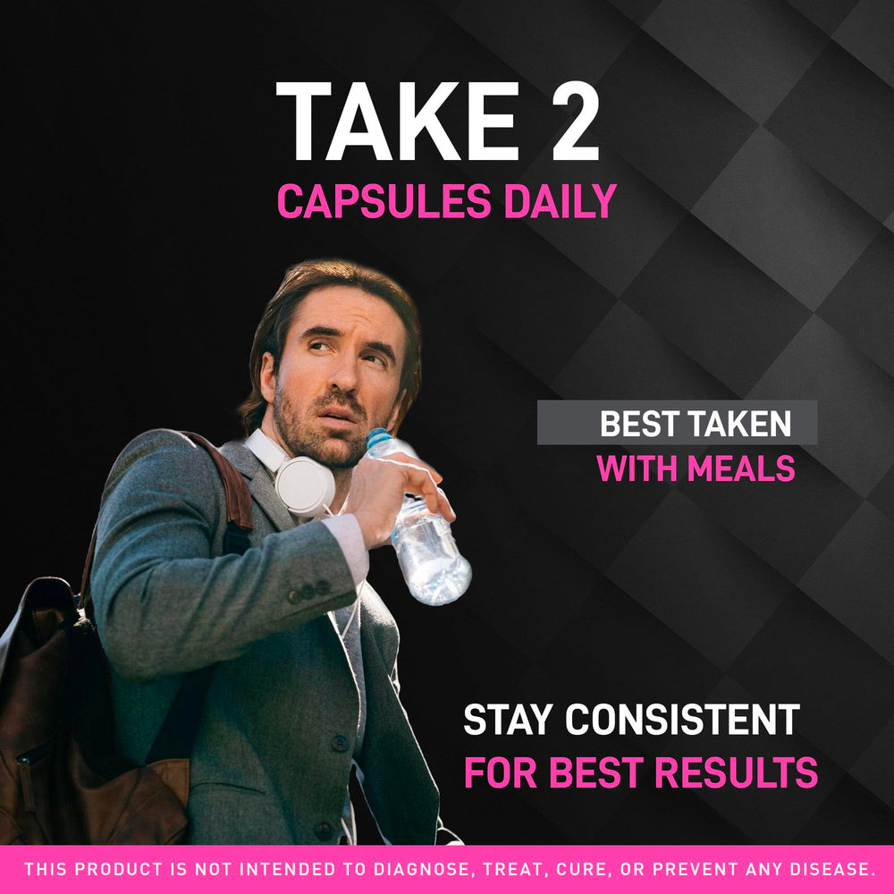 Label with dosage guidance for quick reference during the day.