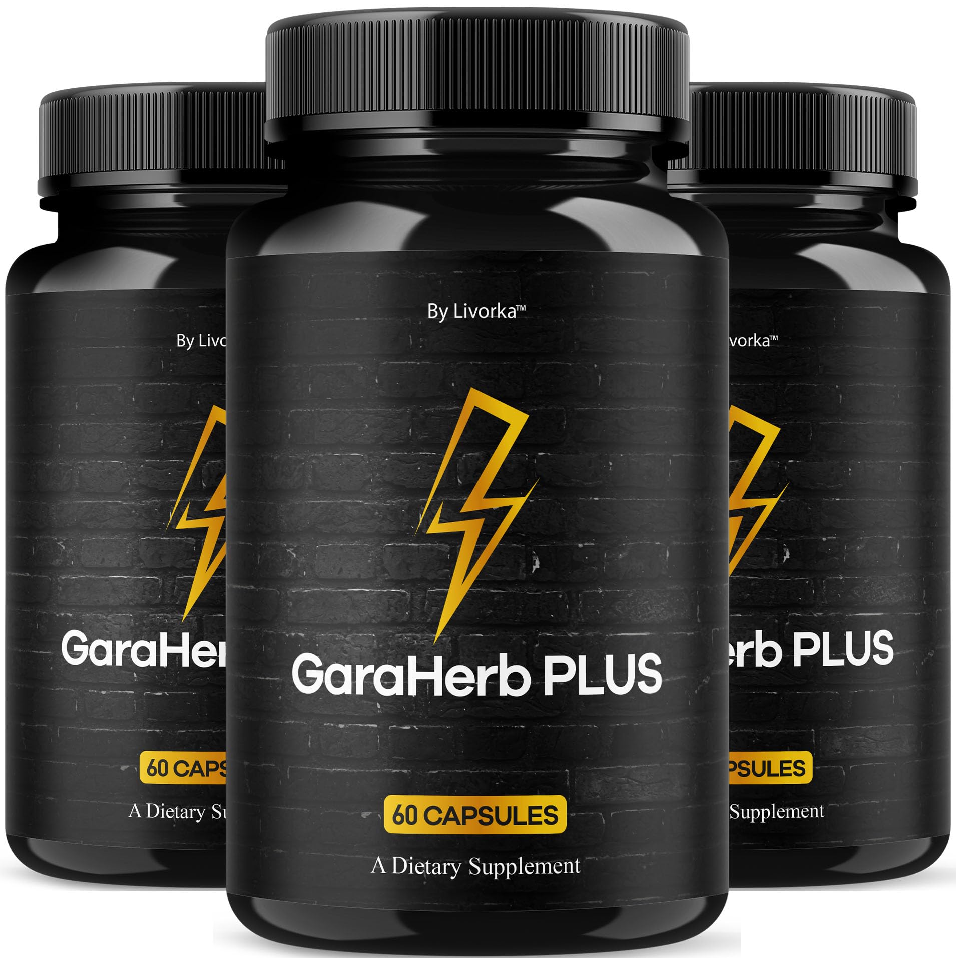 LIVORKA GaraHerb Plus bottle front promotes daily vitality with a herbal blend