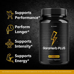 LIVORKA GaraHerb Plus bottle side shows compact capsules for easy daily use