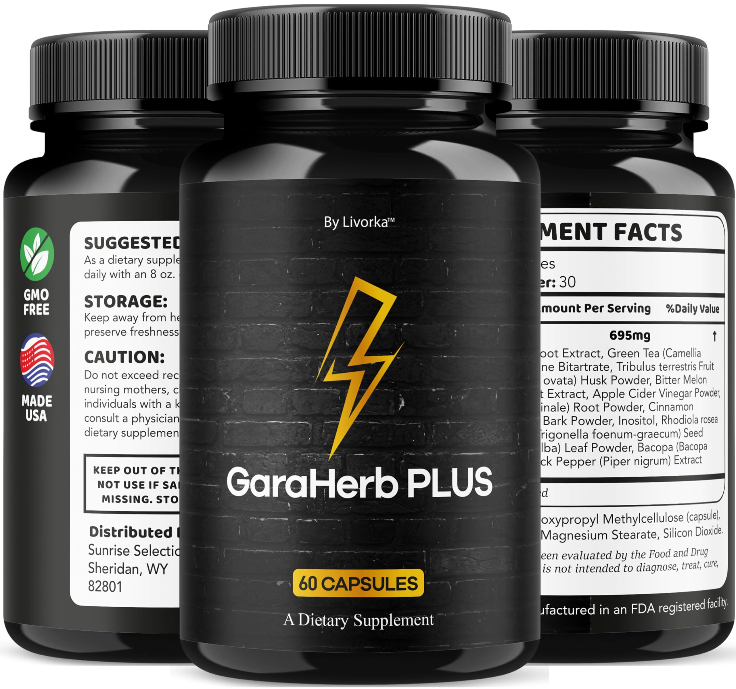 LIVORKA GaraHerb Plus packaging showcases natural formulation and trust