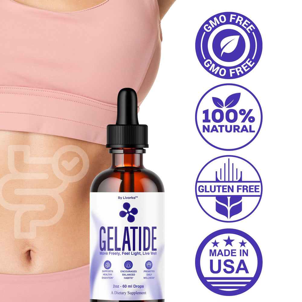 LIVORKA Gelatide Drops ingredients close-up in natural setting