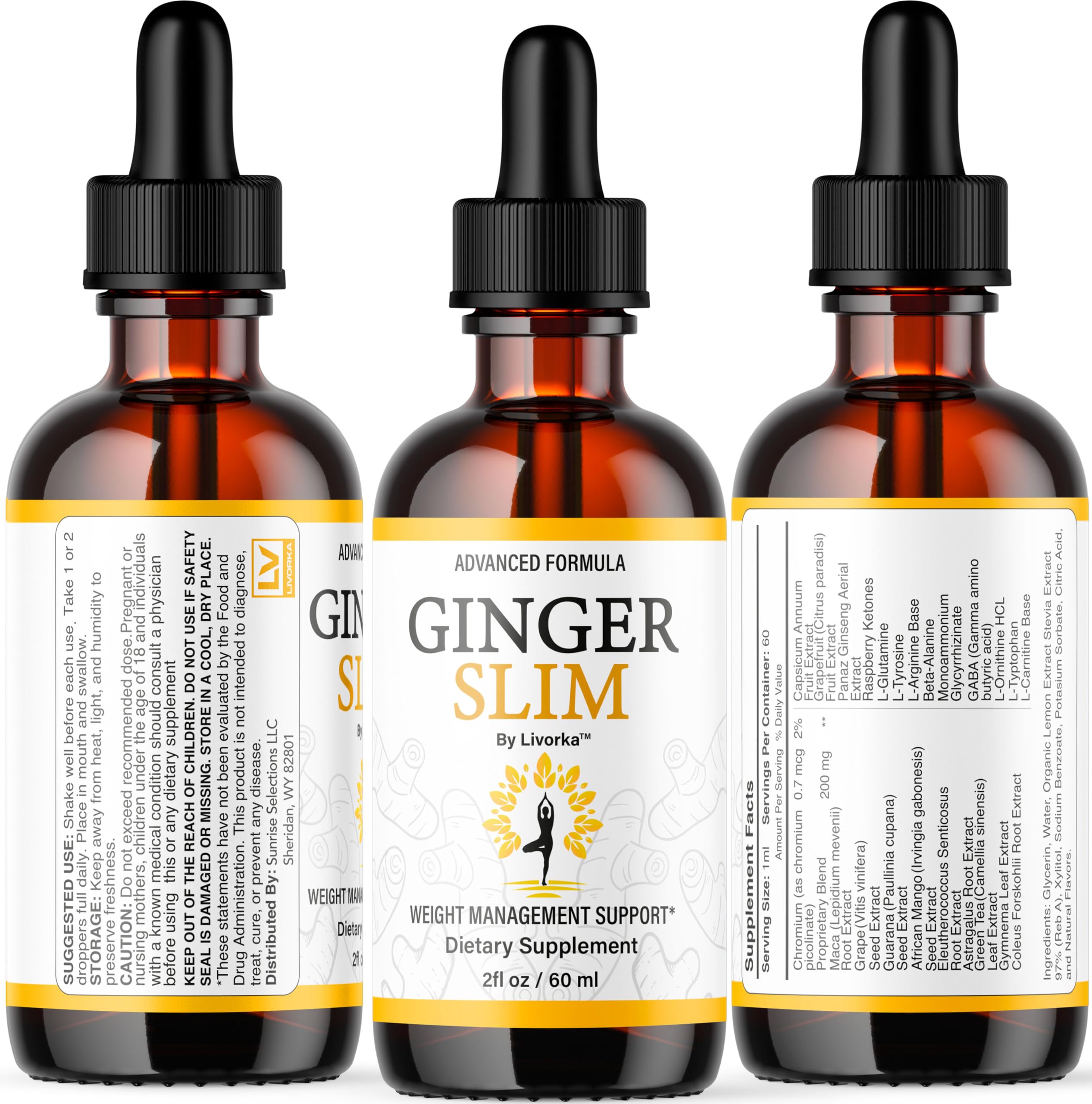LIVORKA Ginger Slim Drops packaging shown for gift-ready presentation.