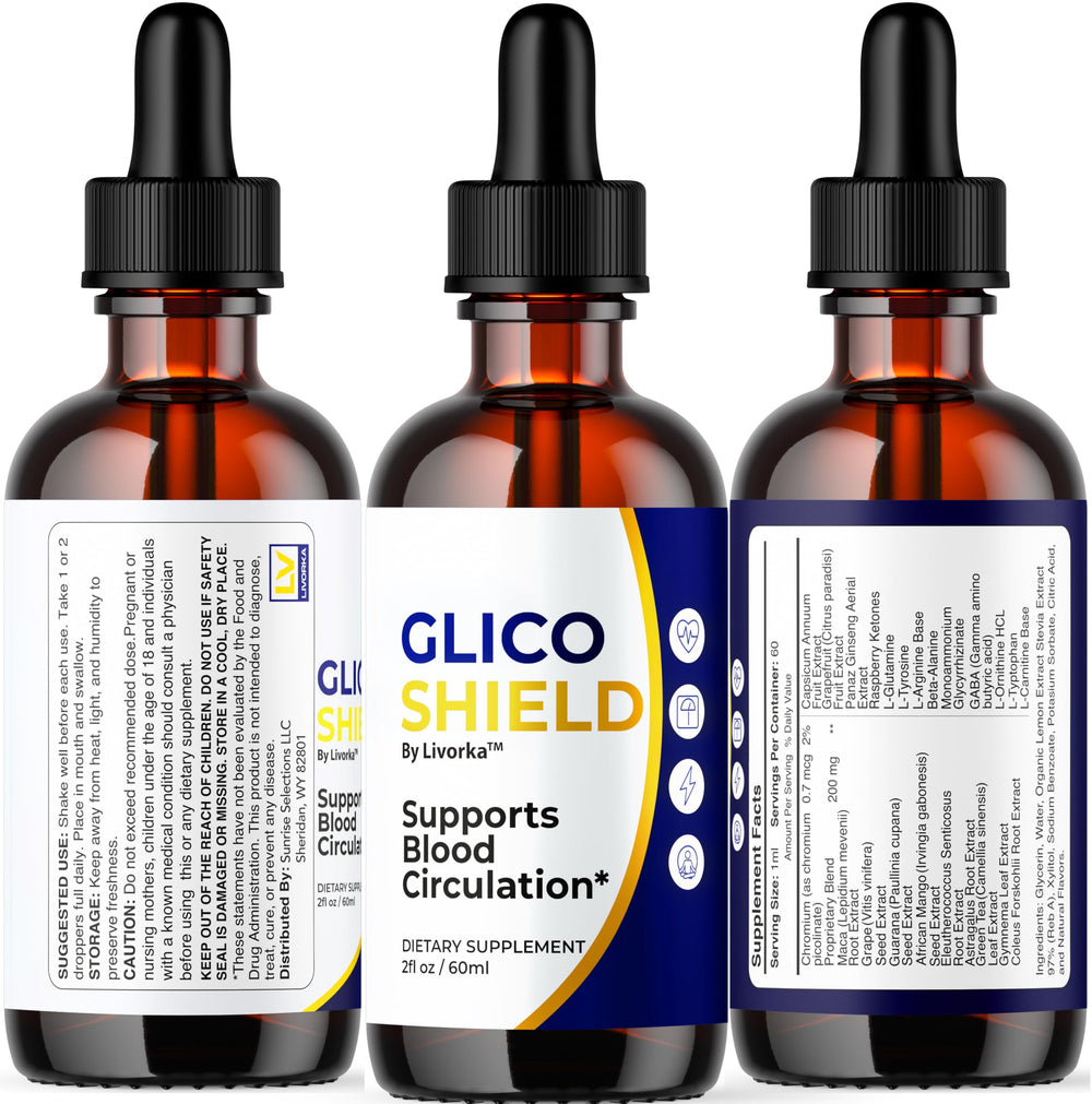 LIVORKA GlicoShield Drops reviews badge signals customer feedback.
