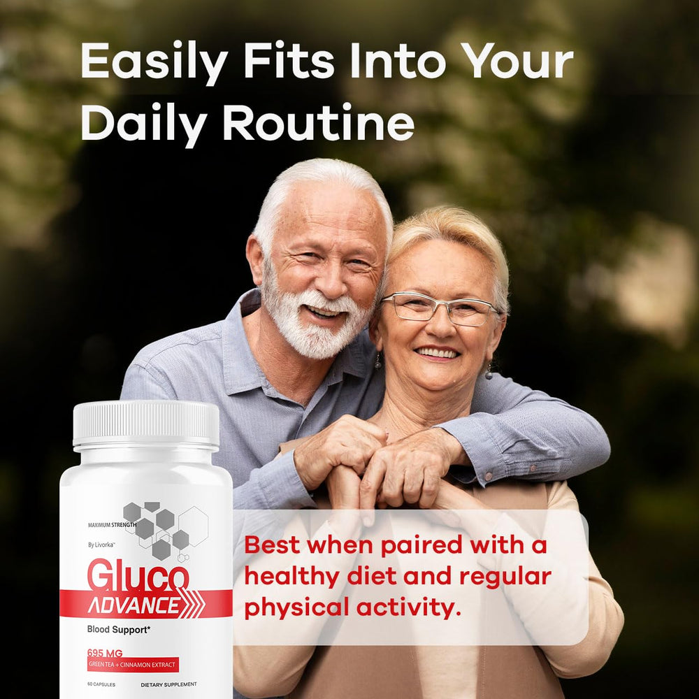 LIVORKA Gluco Advance daily dose image illustrates one capsule per day.