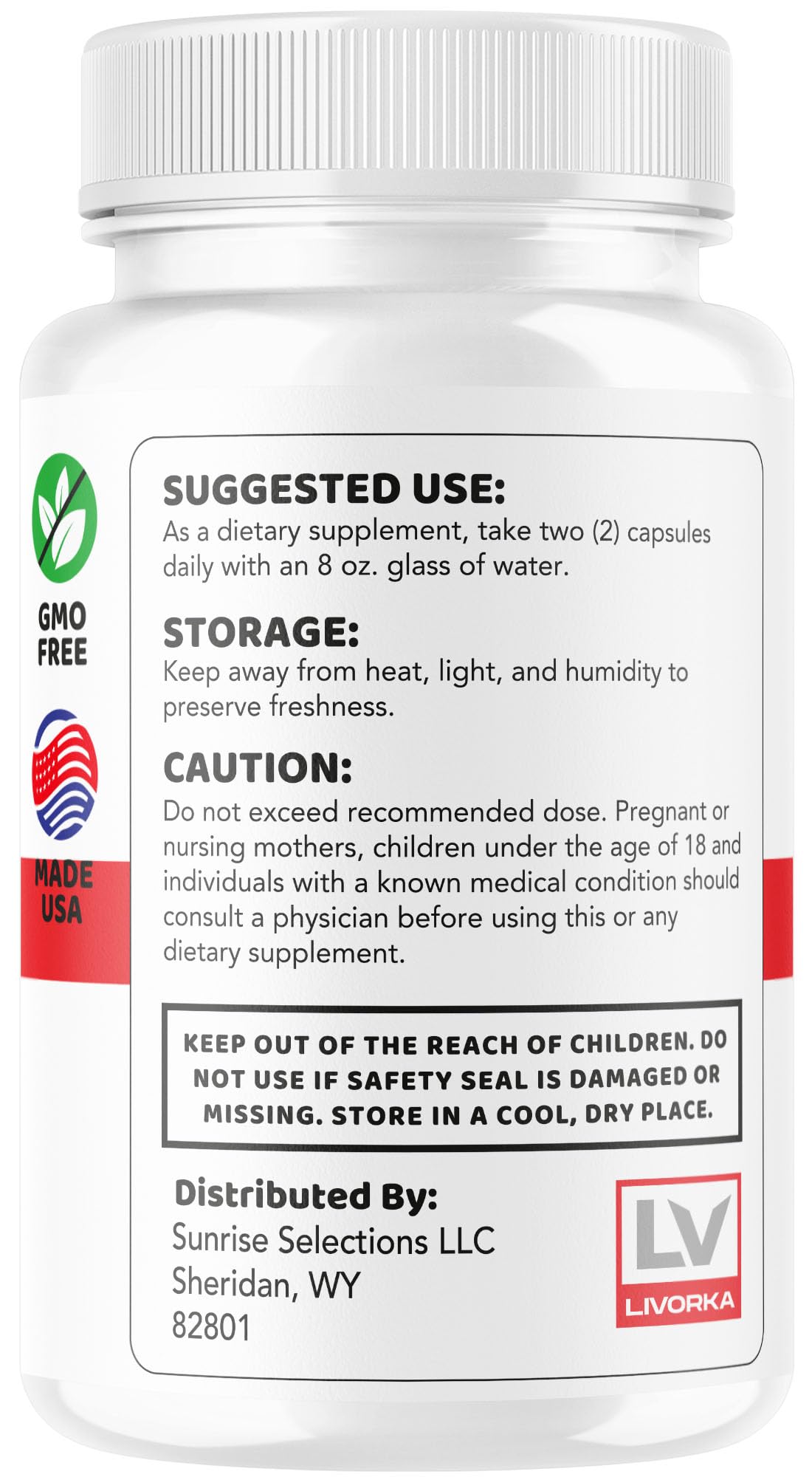 LIVORKA Gluco Advance made-in-USA seal reinforces quality.
