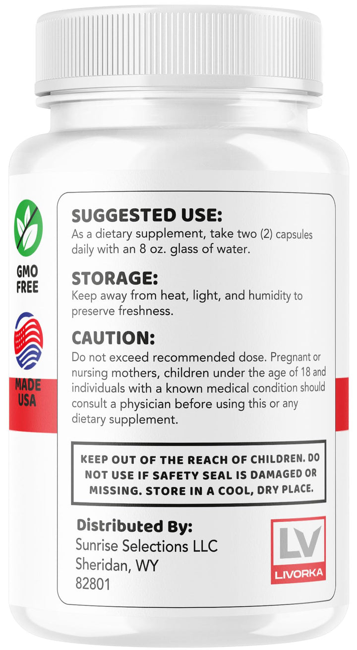 LIVORKA Gluco Advance made-in-USA seal reinforces quality.