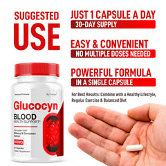 LIVORKA Glucocyn capsules closeup highlights easy-to-swallow form.