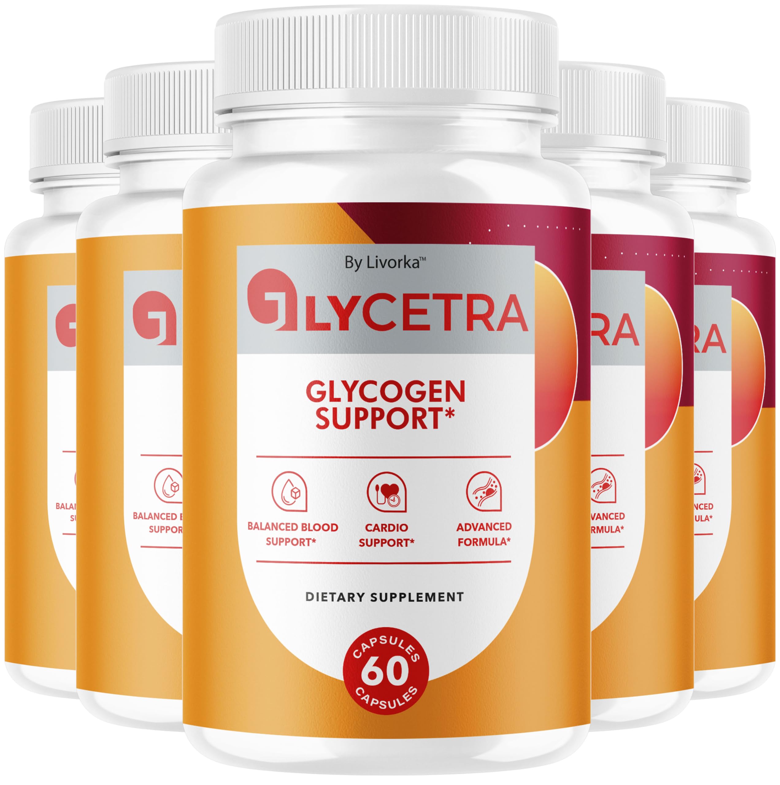 LIVORKA Glycetra capsules on the bottle offer convenient daily wellness support