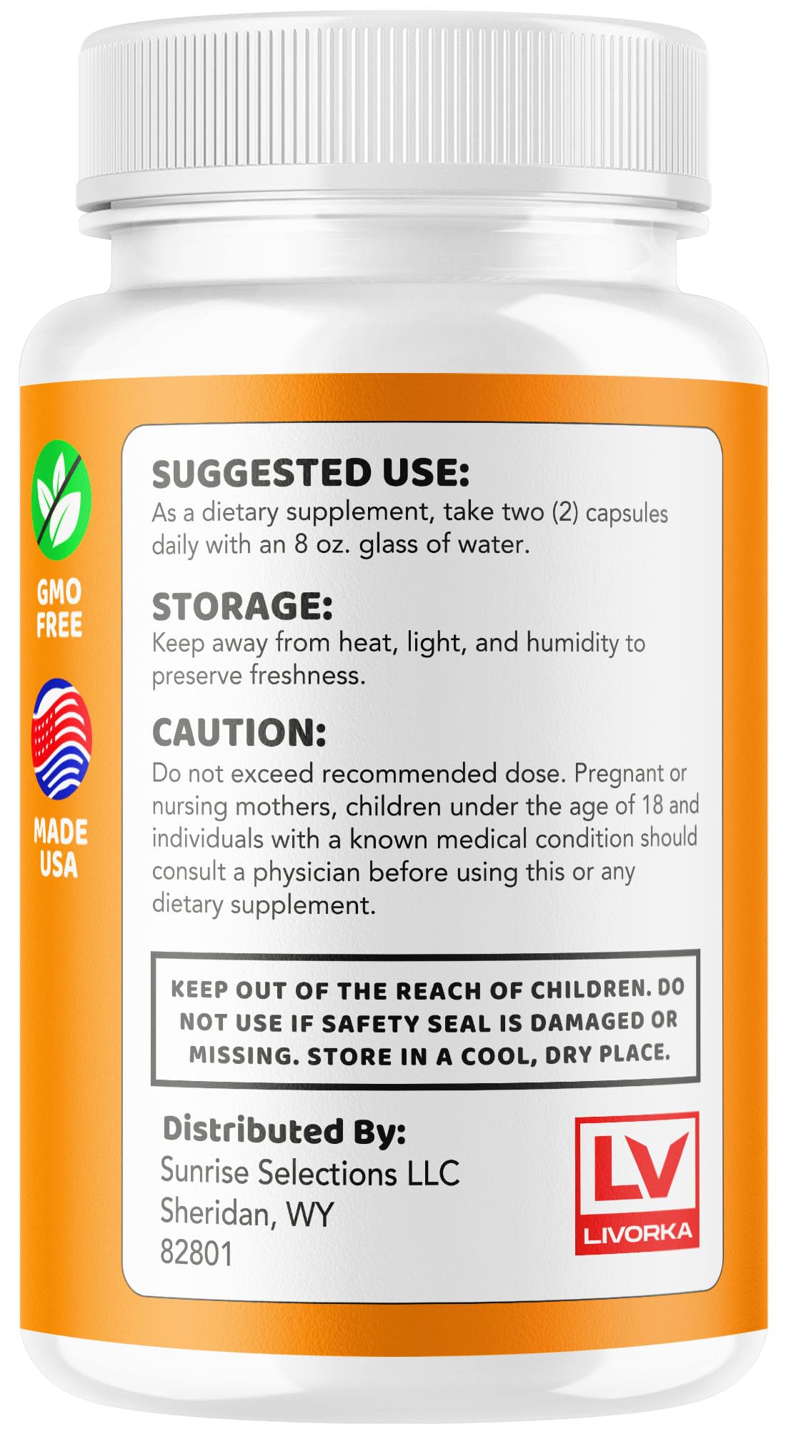 LIVORKA Glycetra bottle beside a healthy meal shows lifestyle integration