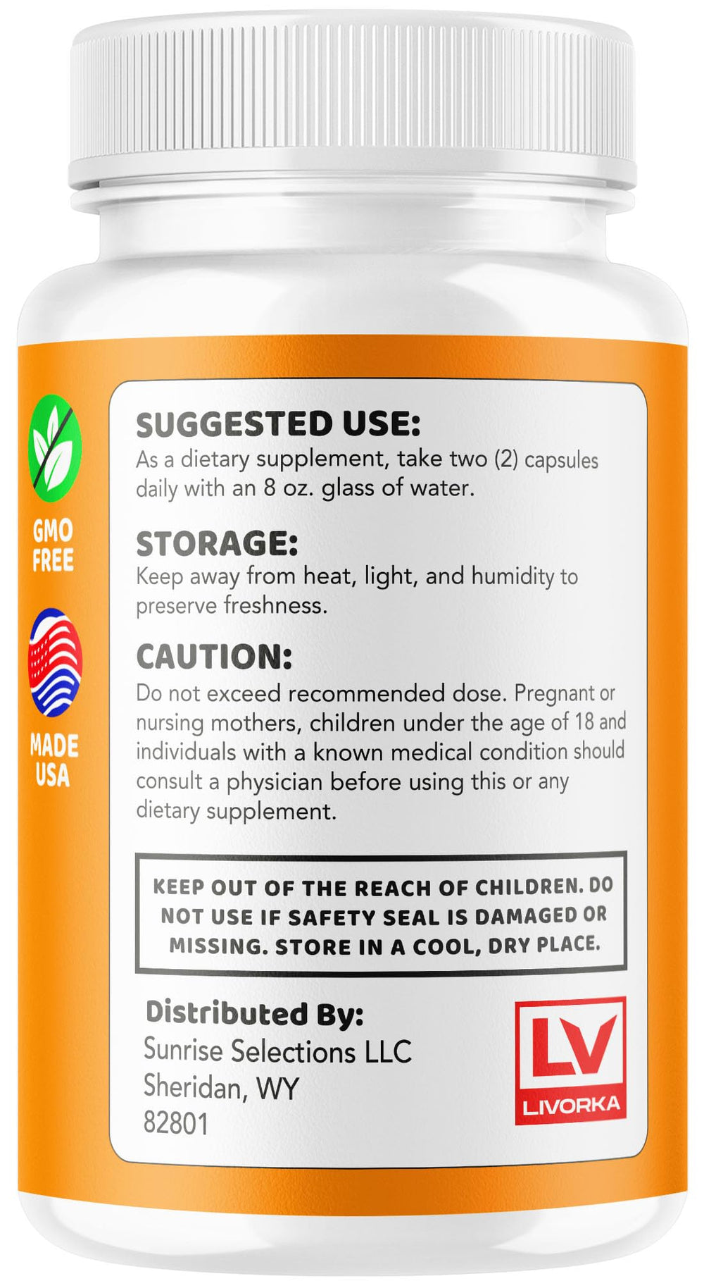 LIVORKA Glycetra bottle beside a healthy meal shows lifestyle integration