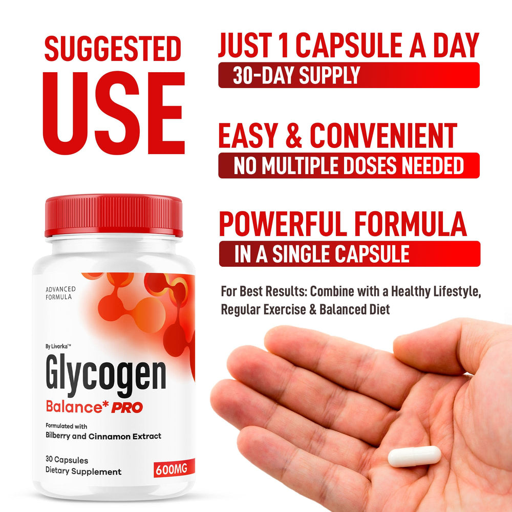 LIVORKA Glycogen Balance Pro 2-pack packaging illustrating value and convenience