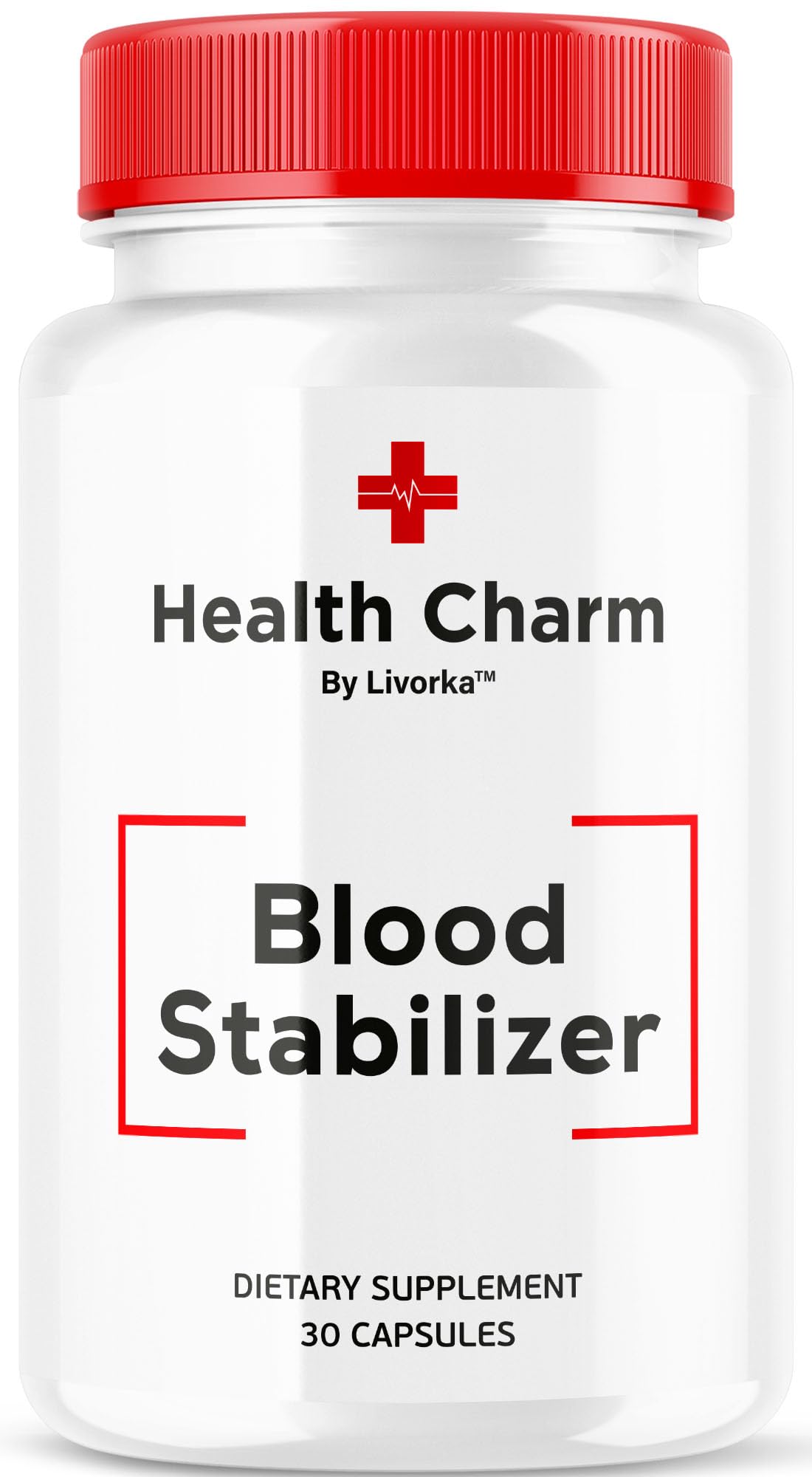 LIVORKA Health Charm Capsules bottle front highlighting the all-natural formula