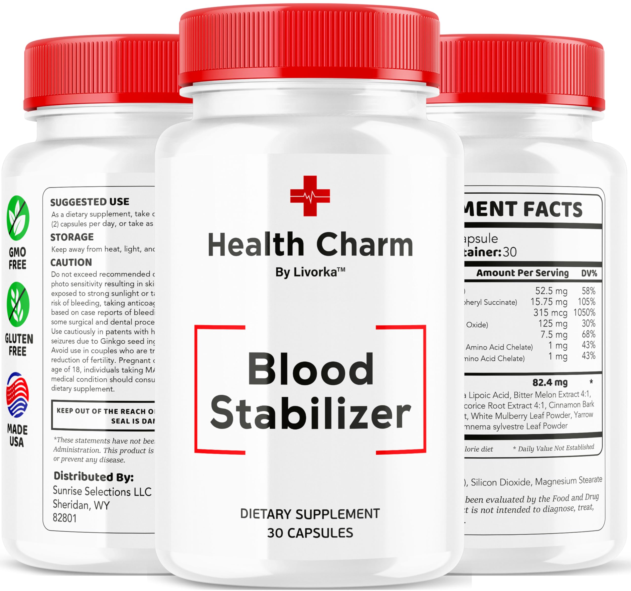 LIVORKA Health Charm Capsules packaging with official seal
