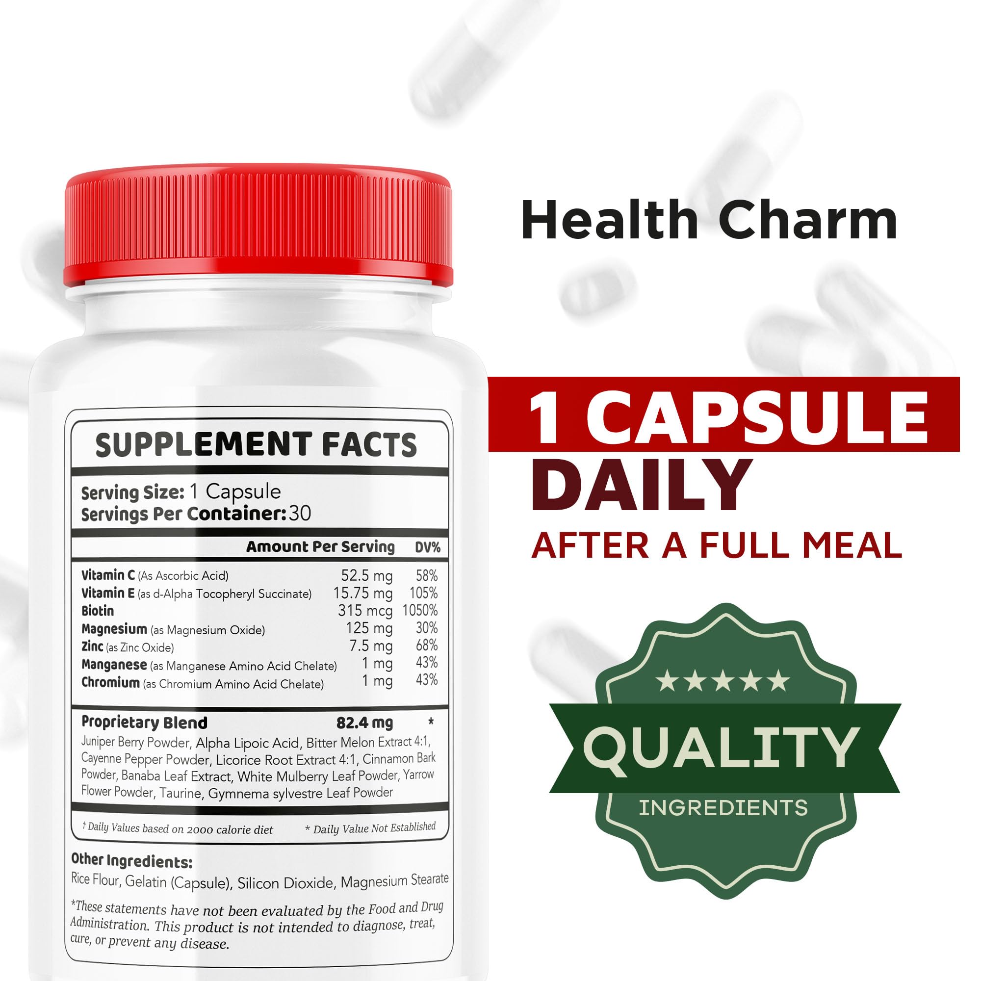 Close-up view of LIVORKA Health Charm Capsules