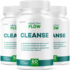 LIVORKA Healthy Flow Cleanse bottle front view for daily support