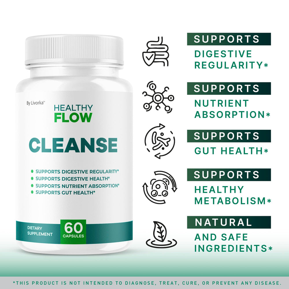 LIVORKA Healthy Flow Cleanse pack shot highlighting value and convenience