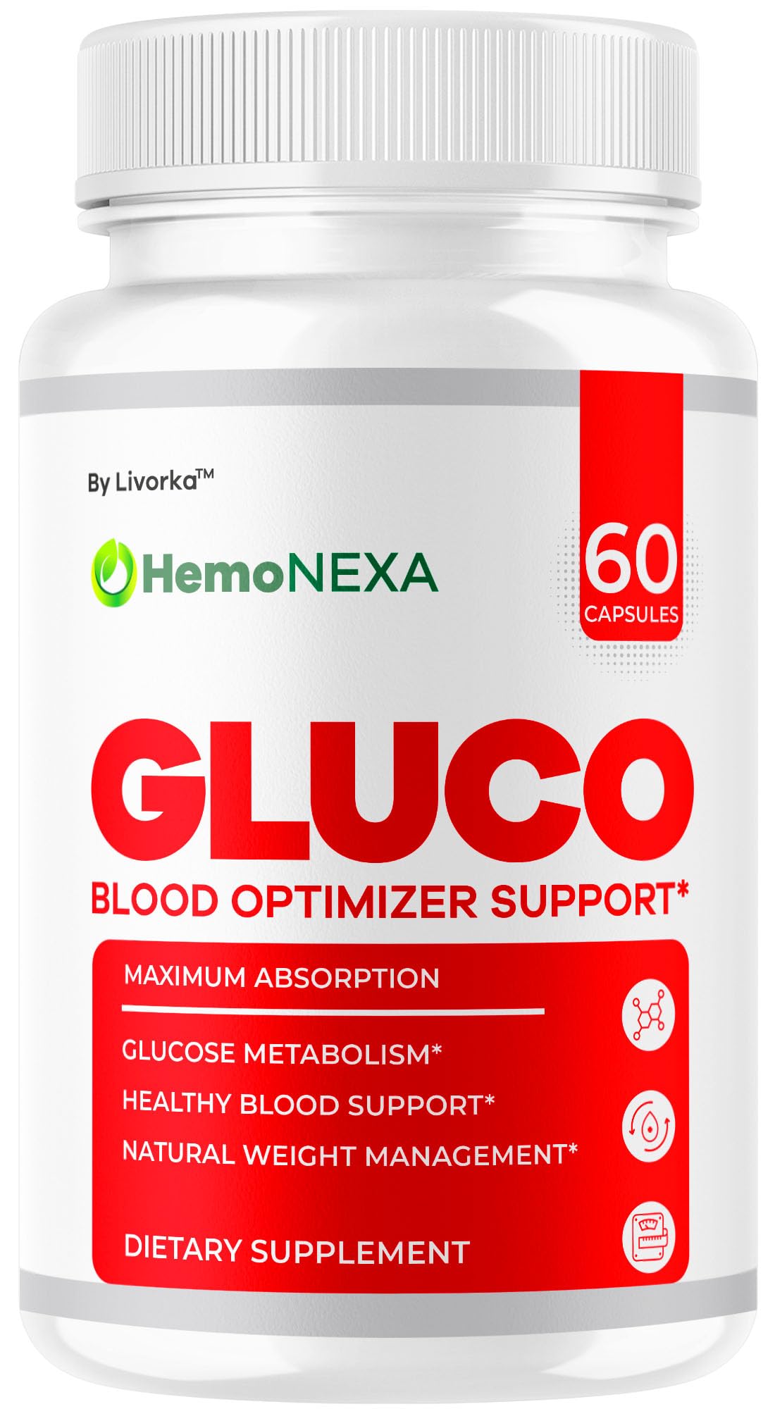 LIVORKA HemoNexa bottle front for daily blood health support