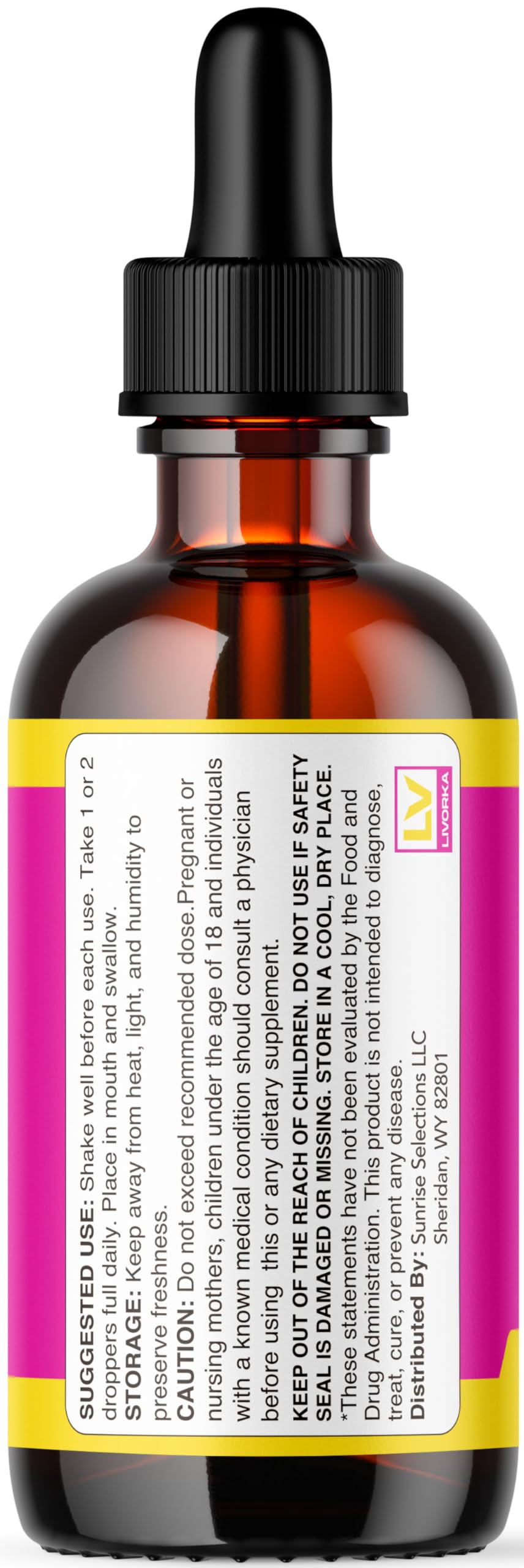 LIVORKA Himalayan Burn Pro Drops in use with water for simple intake.