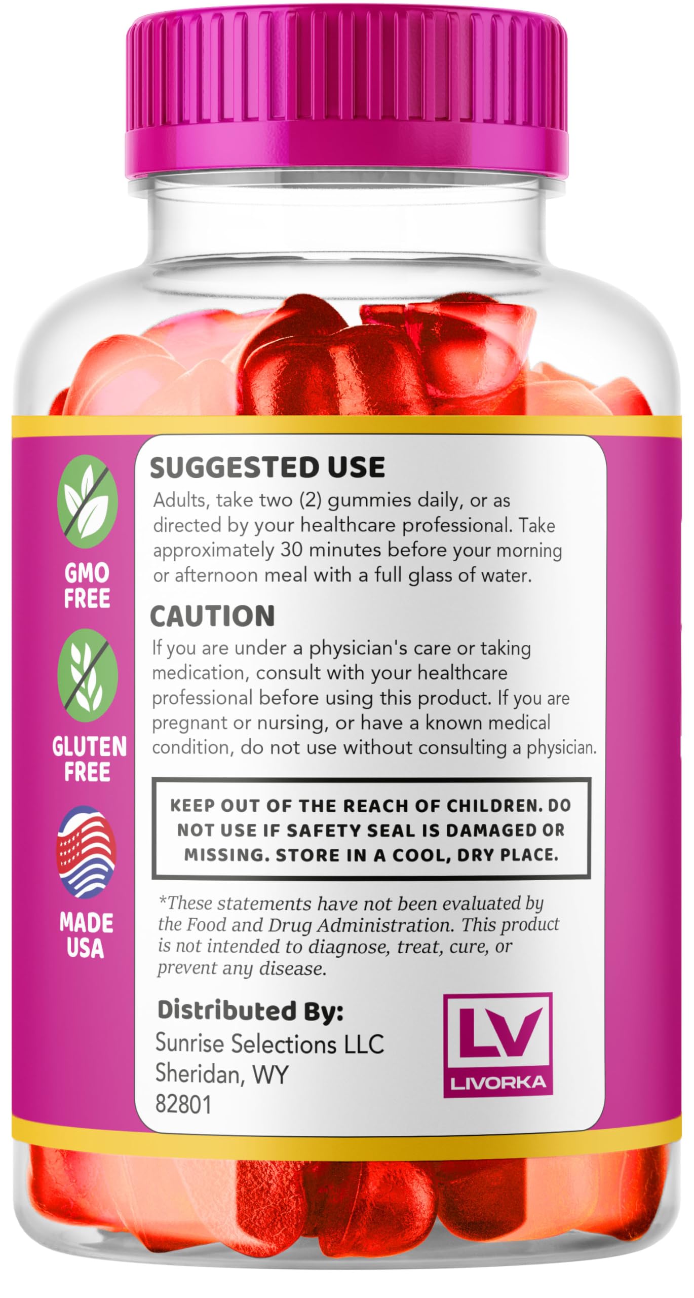 LIVORKA Himalayan Burn Pro Gummies on desk scene suggests simple, on-the-go routine.