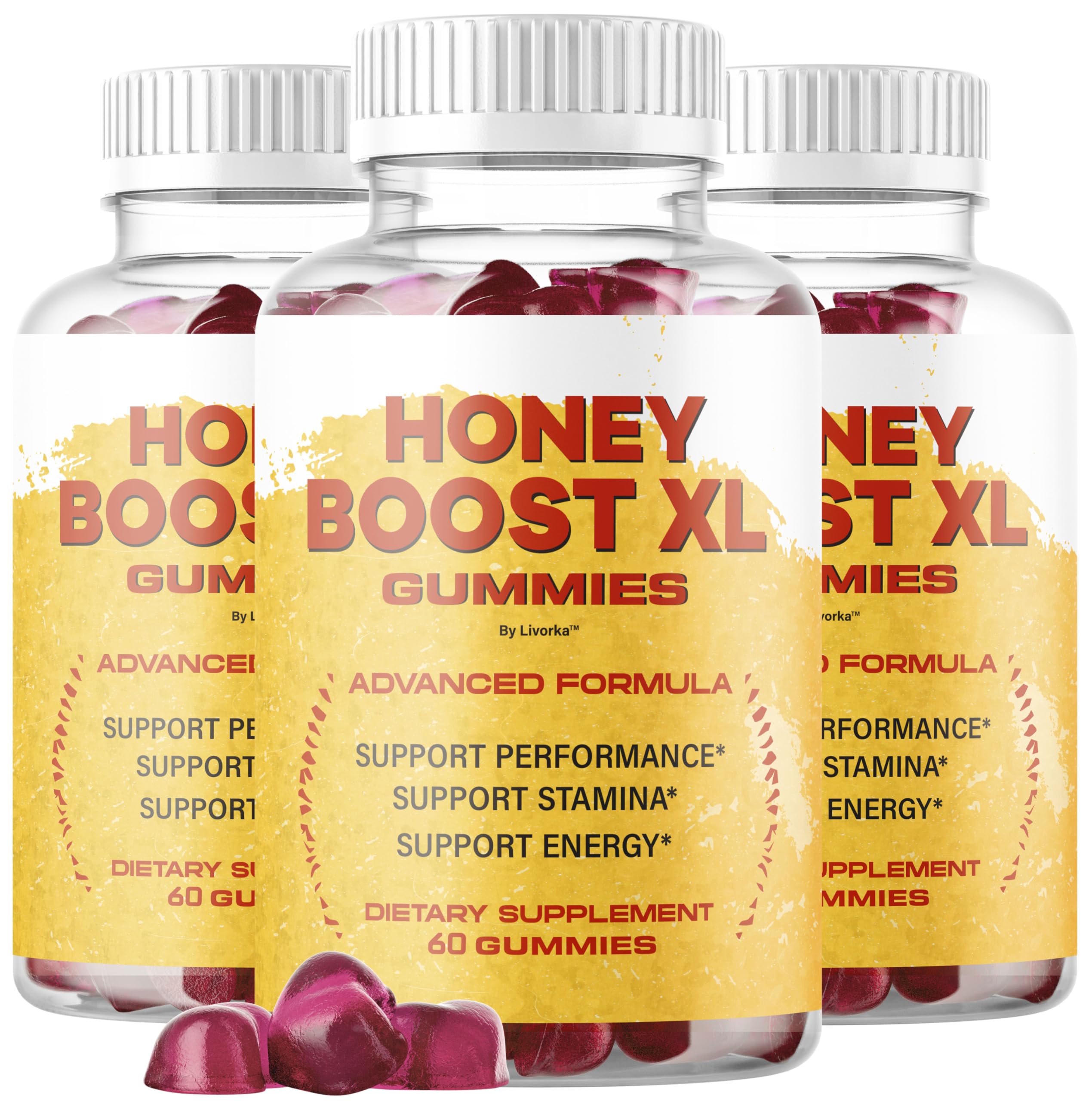 LIVORKA Honey Boost XL Gummies bottle, shown for daily wellness support.