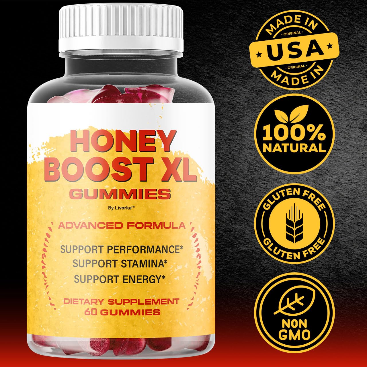 LIVORKA Honey Boost XL Gummies in a daily-use scene for routine.