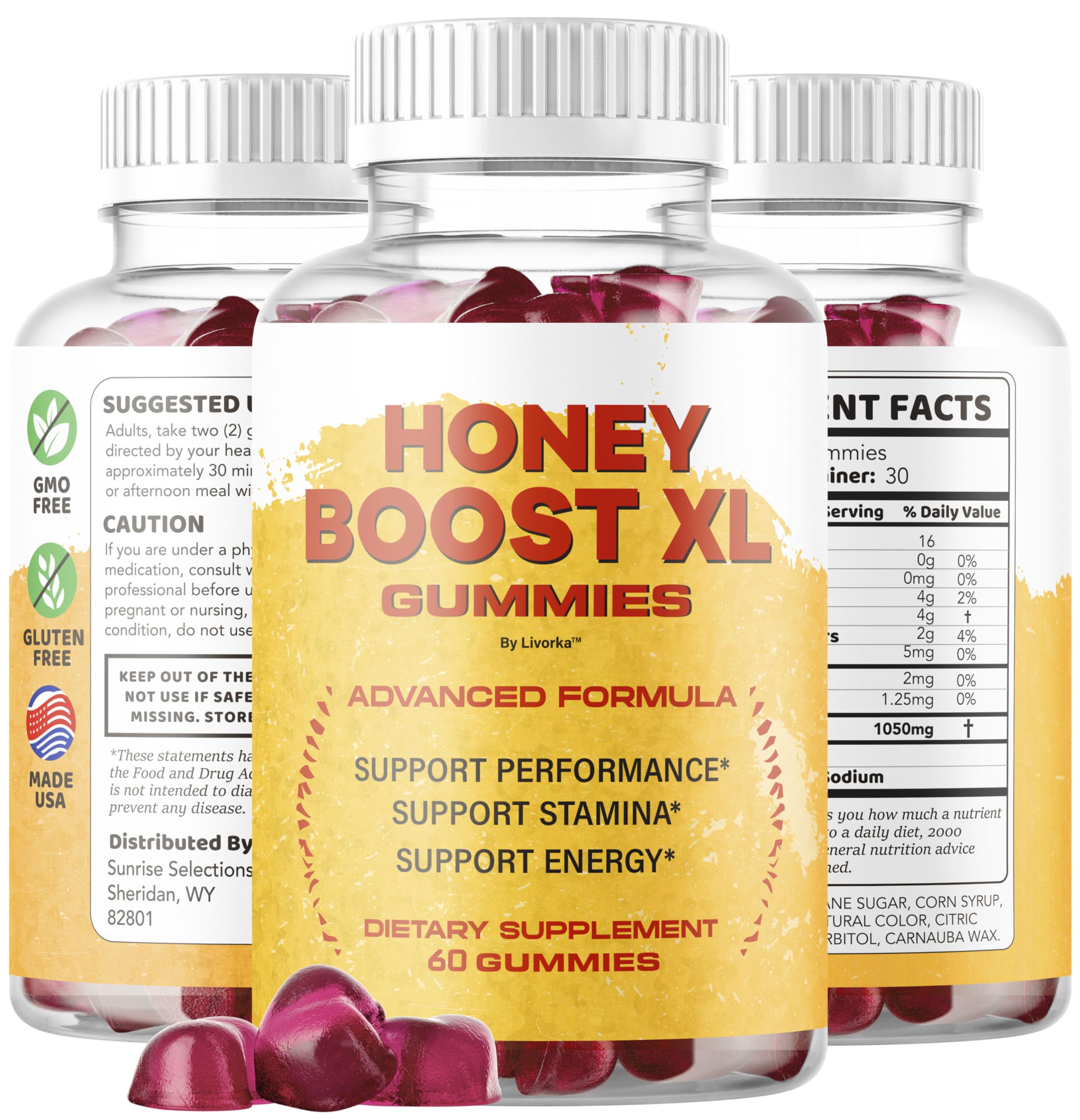 LIVORKA Honey Boost XL bottle on kitchen counter for daily routines.