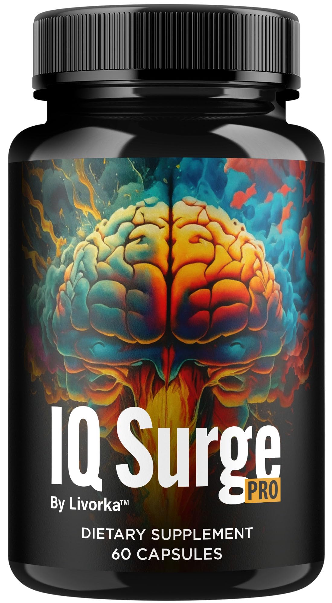 LIVORKA IQ Surge Pro capsules front view highlighting focus support