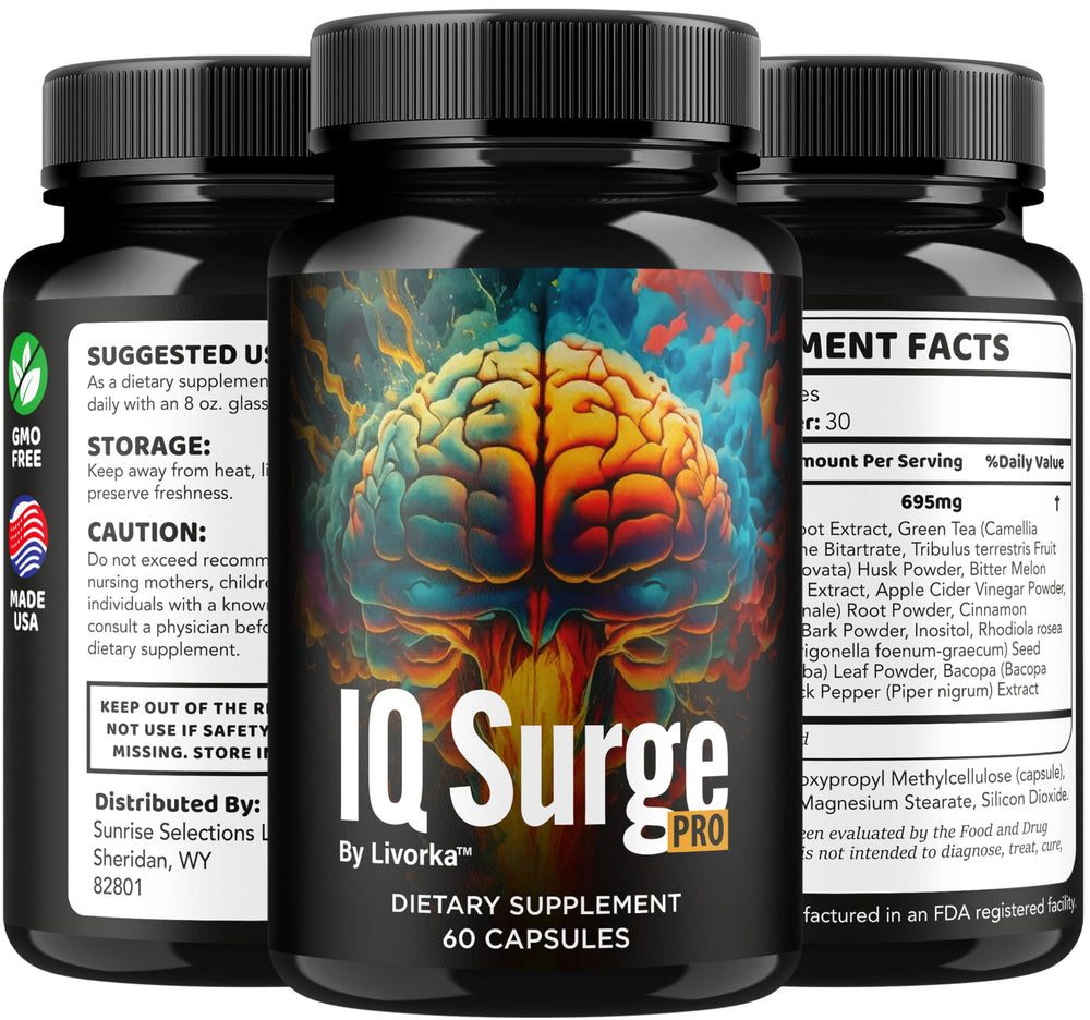 LIVORKA IQ Surge Pro capsules on soft-lit surface for easy daily use