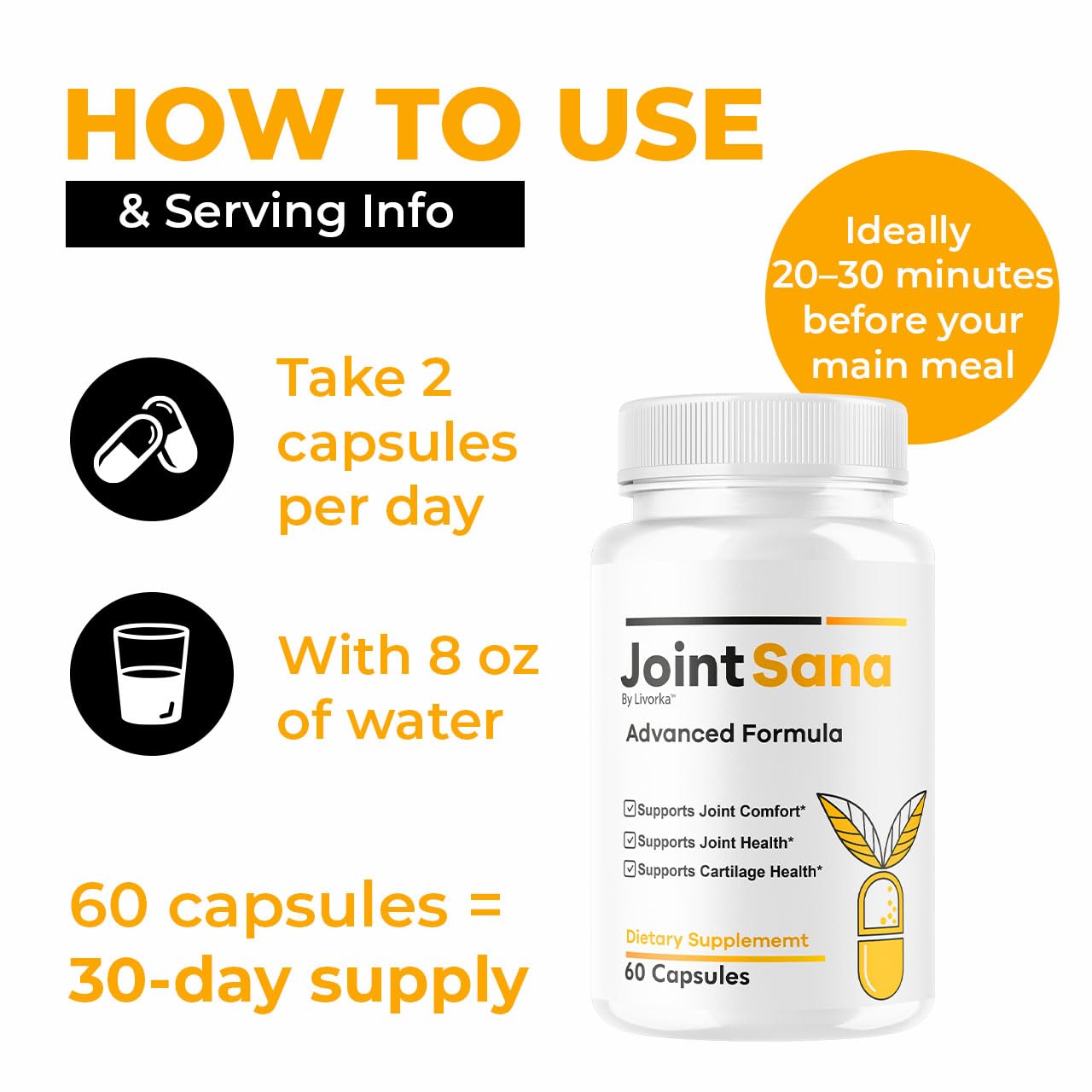 Livorka Joint Sana bottle on a table for daily use.