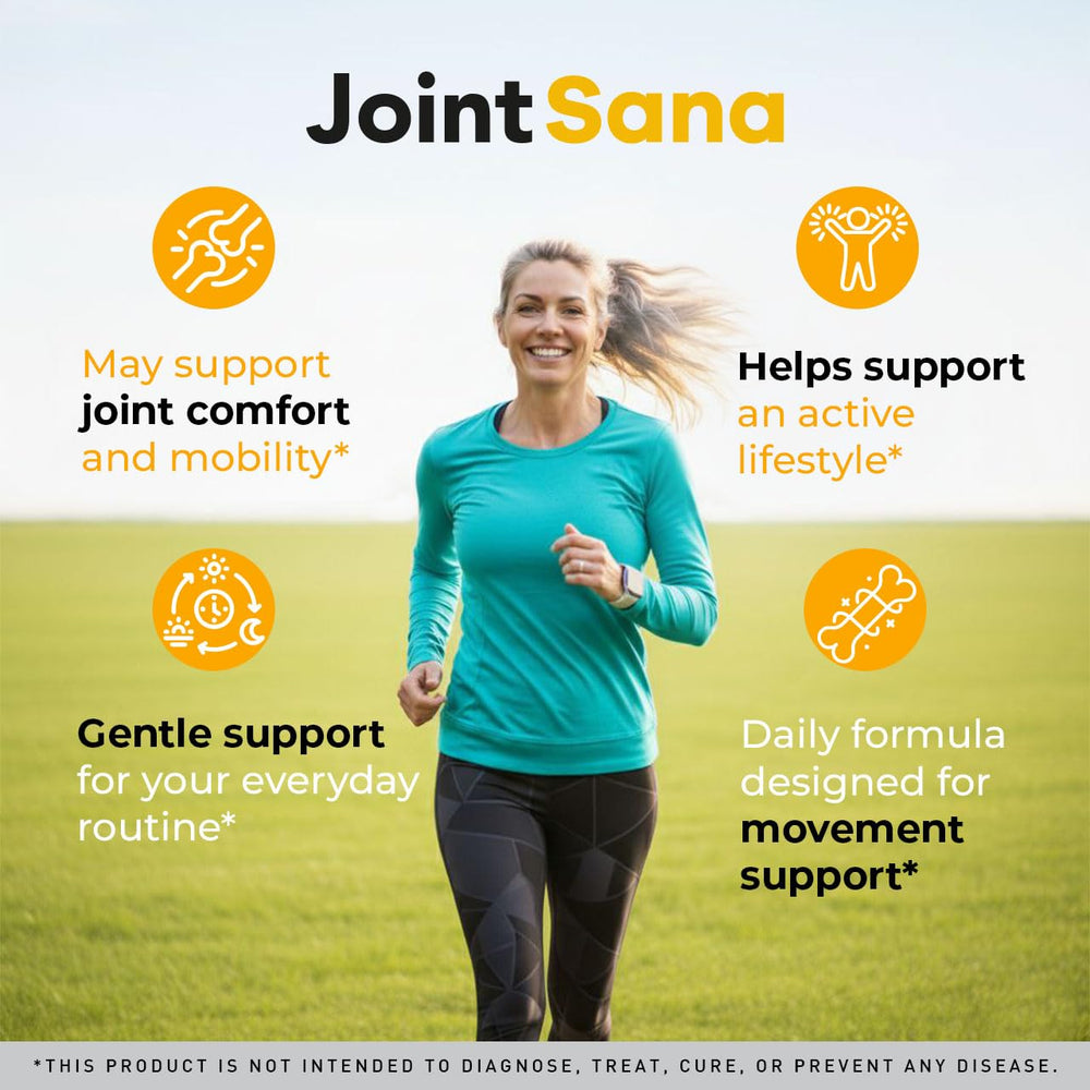 Livorka Joint Sana capsules close-up of label and ingredients.