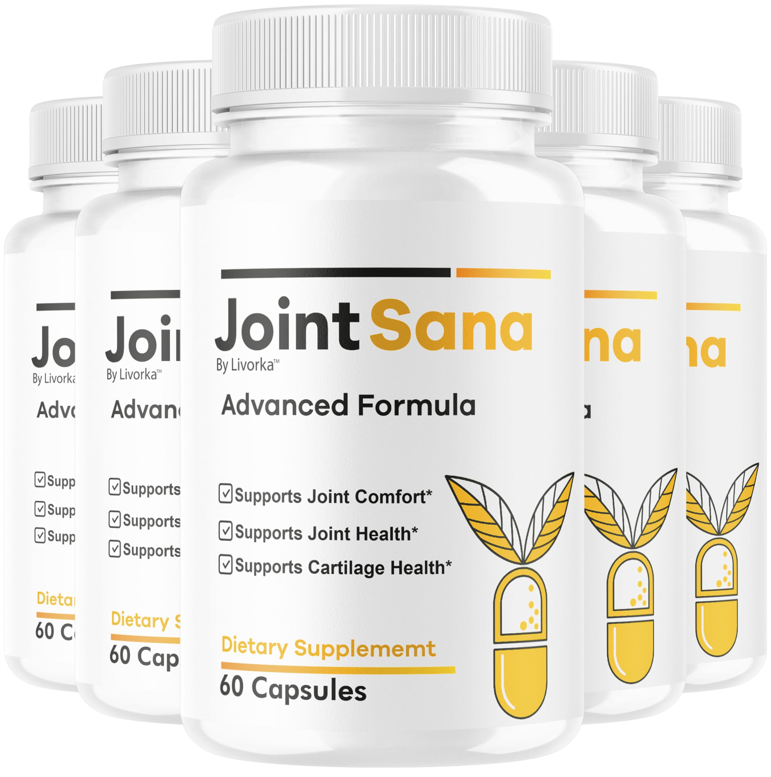 Livorka Joint Sana capsules pack front for daily joint support.